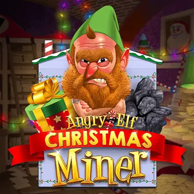Angry Elf Christmas Miner Logo