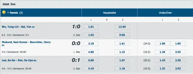 bet-at-home Live Wetten