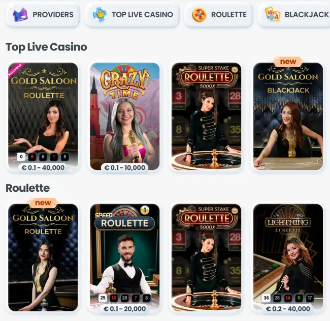 Cazimbo Casino Live Casino
