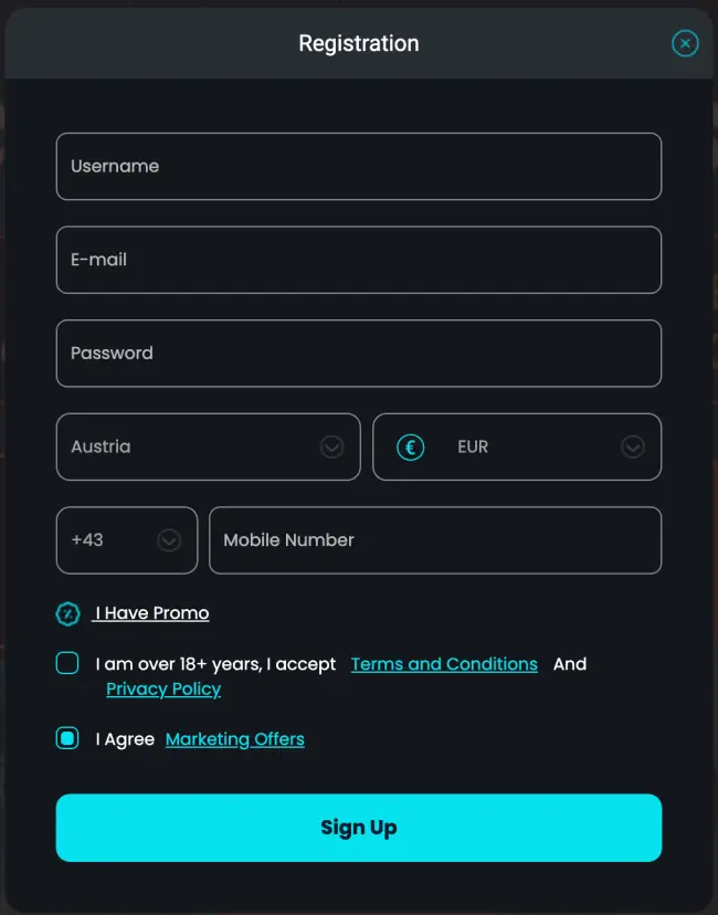 Cosmobet Sport Registration