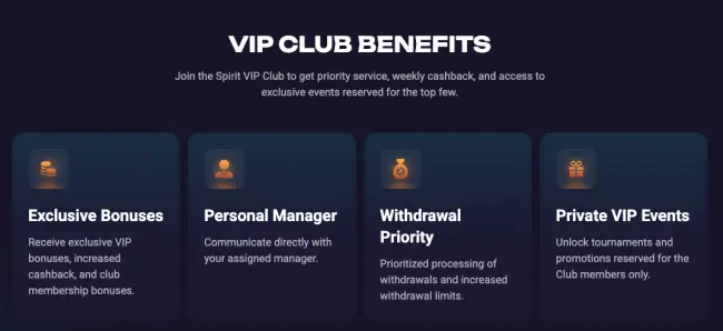 Spirit Casino VIP