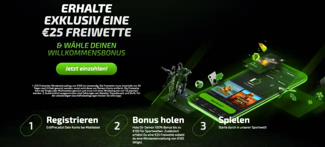 Mobilebet Bonus Landingpage