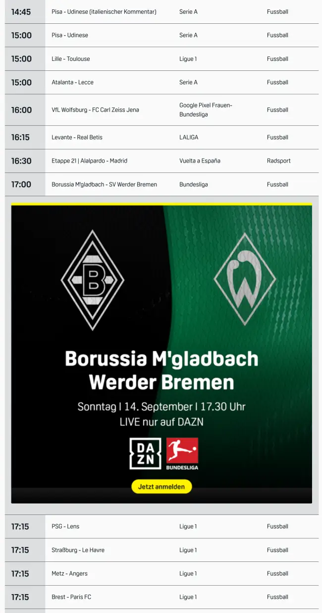 Dazn Live Sonntag 2
