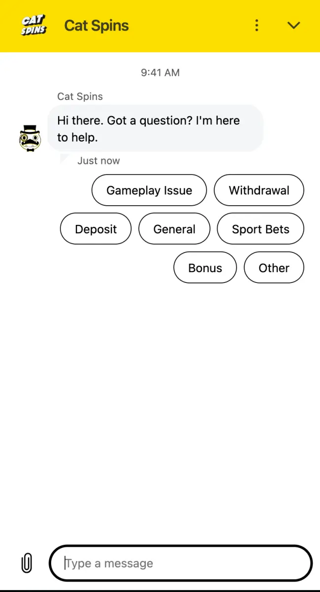 Catspins Casino Support