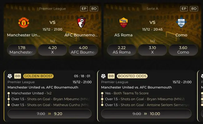 Casina Sport offers odds to players across a wider section of sports!