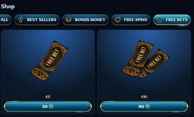 Millioner Sport Bonus Shop