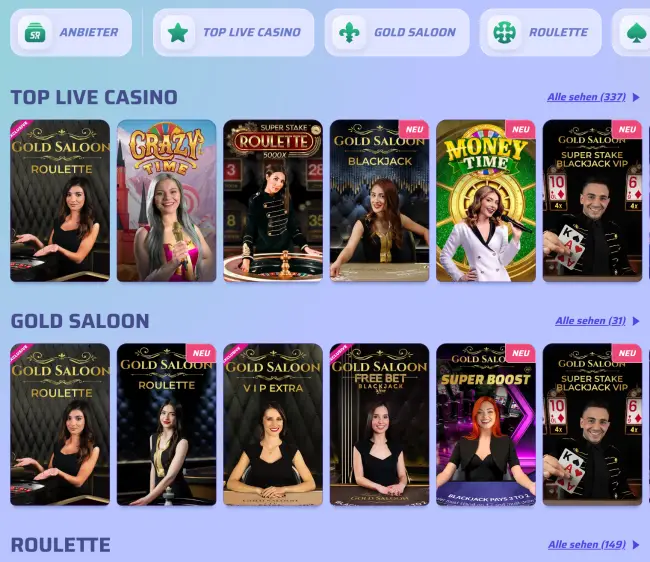 Spinrollz Casino Live Casino