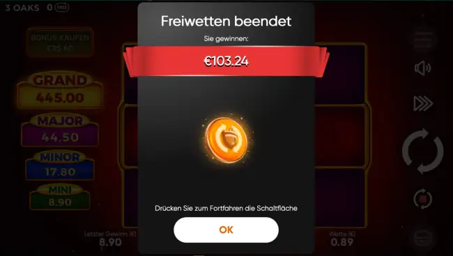 Hoher Freispiel Gewinn Slot