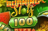 Burning Slots 100 Dice Logo