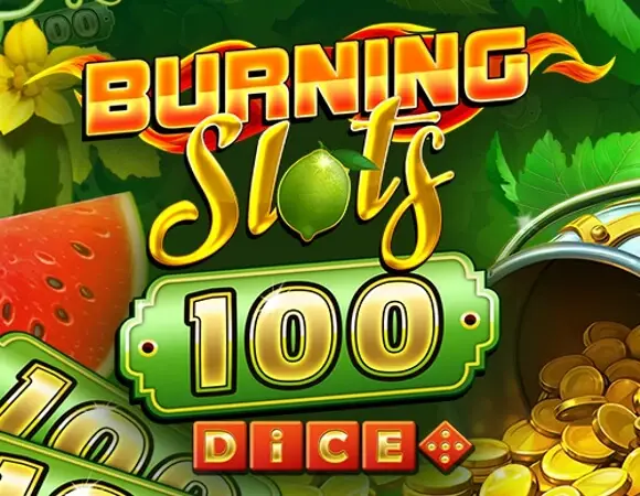 Burning Slots 100 Dice Logo