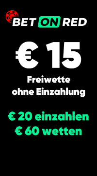 bet on red € 15 Freiwette