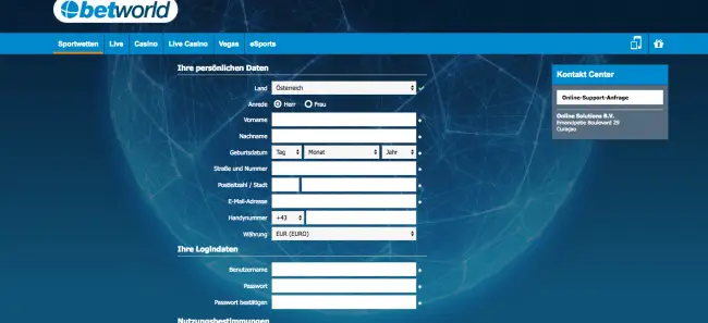 betworld-anmeldung