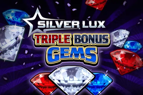 Silver Lux Triple Bonus Gems Logo