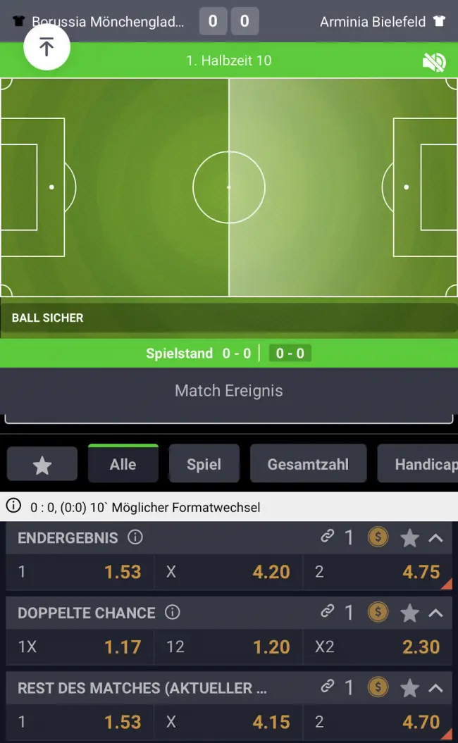 Bettogoal. Live Wetten