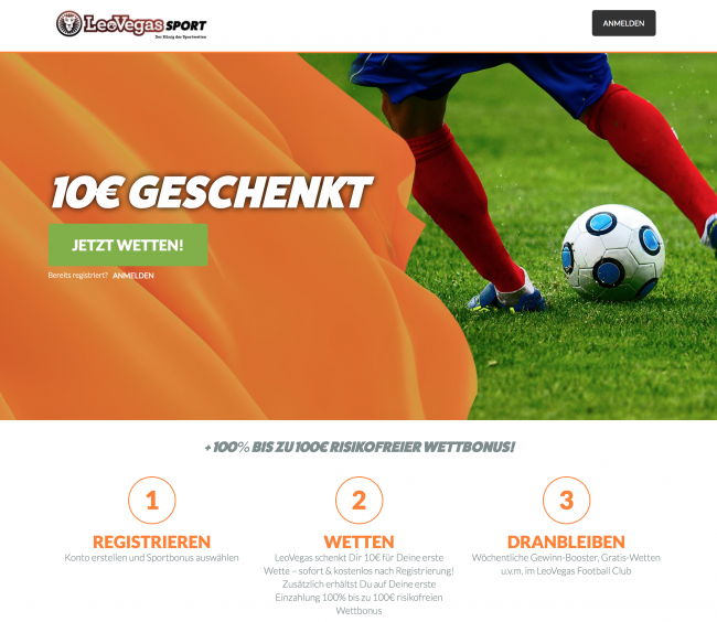 Leovegas Gutschein Landingpage