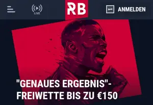 Rabona € 150 genaues Ergebnis Freiwette