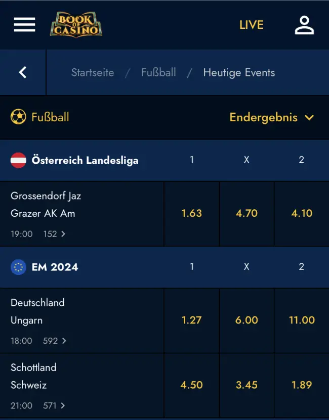 BookofCasino Sportwetten