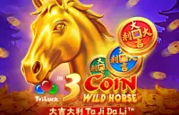 3 Coin Wild Horse Logo