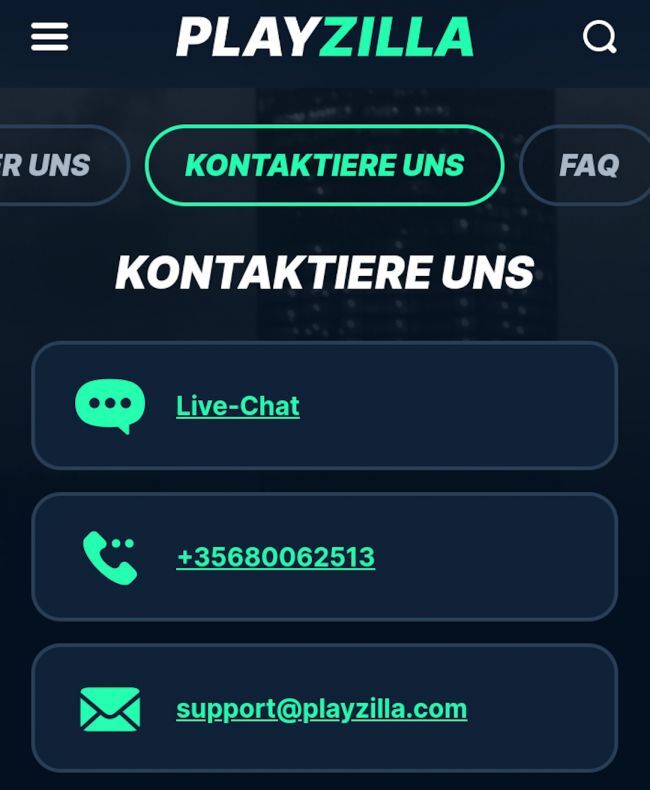 PlayZilla Kundenservice