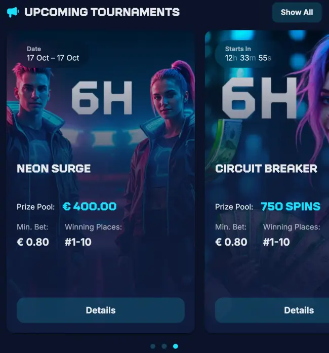 XON Casino Tournaments