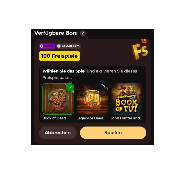 Vinci Spin Casino Bonus