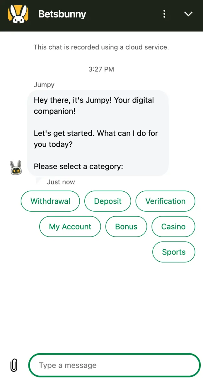 BetsBunny Casino Customer Care