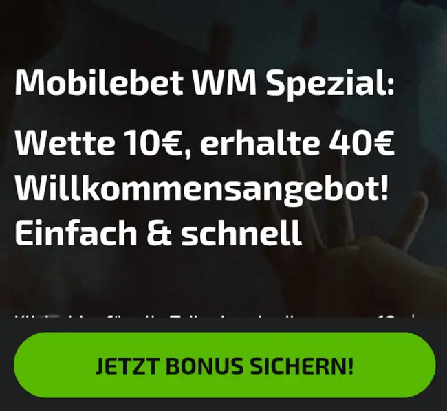 Mobilebet WM Spezial Bonus