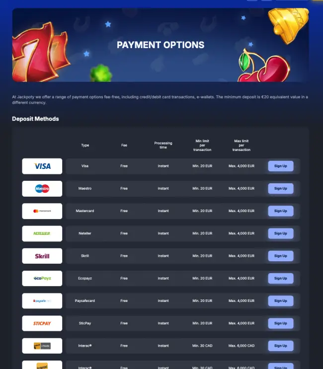 Jackpoty Casino Review