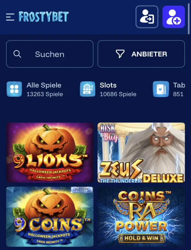 Frostybet Casino Test