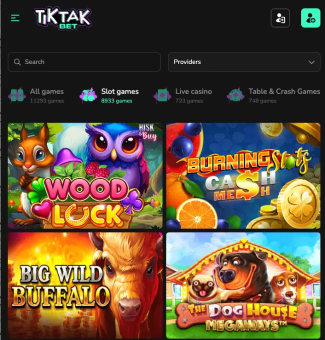 Tiktakbet Casino Test