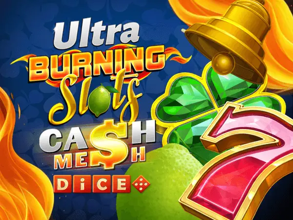Burning Slots Cash Mesh Ultra Dice Logo