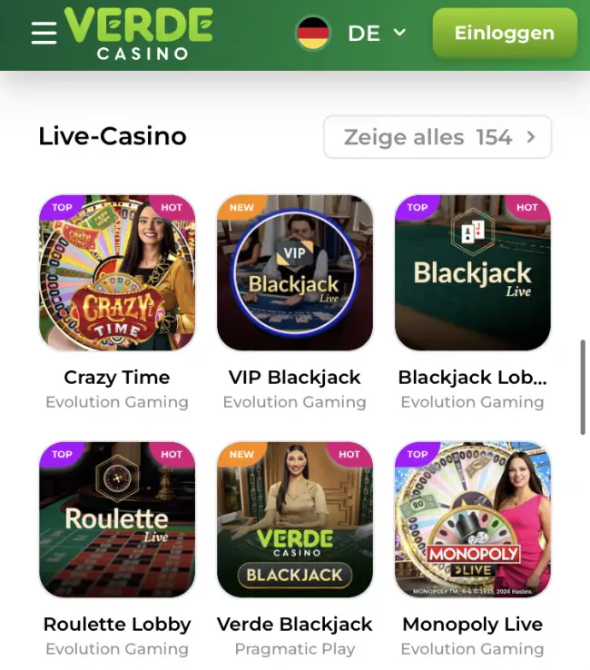 Verde Casino Test