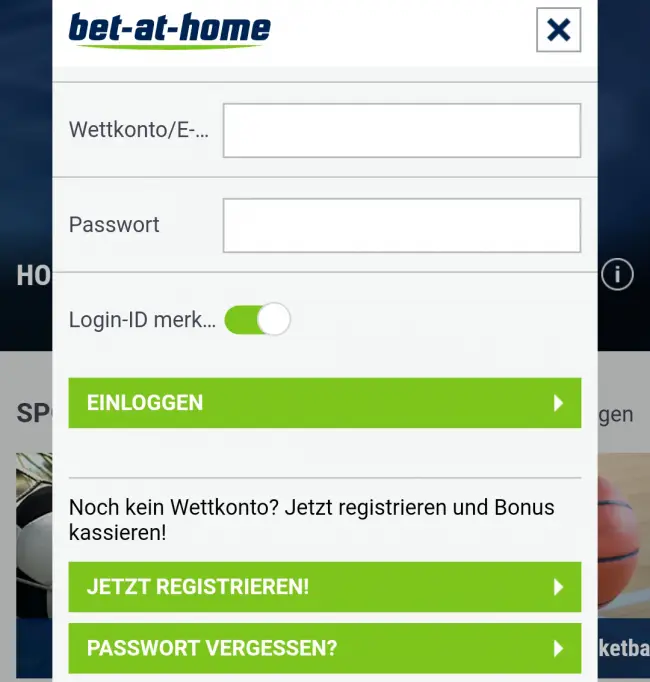 Bet-at-home Wettkonto transferieren