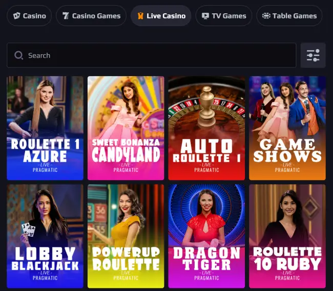 Blazespins Casino Live Casino