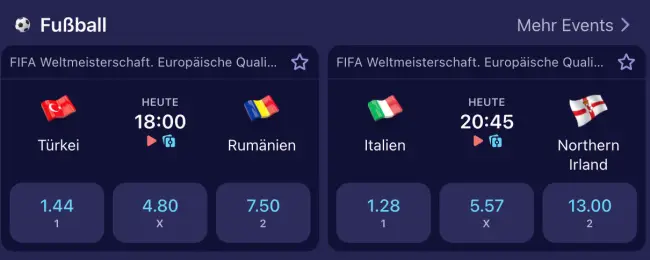 Betmatch Sport Events