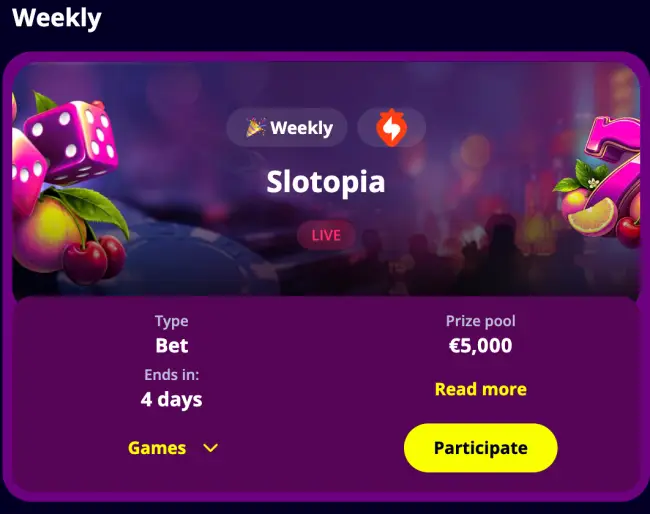 Slotoro Casino Tournaments