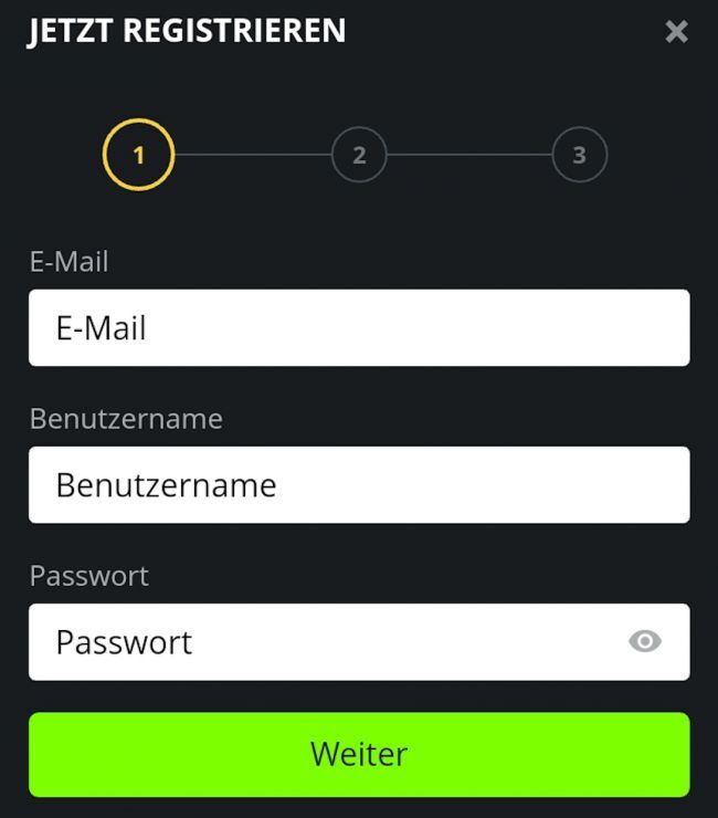 Bei Weltbet registrieren