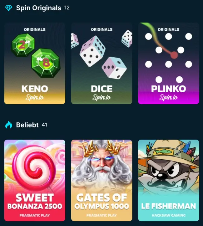 Spin.io Casino Test