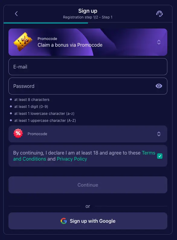 Betmatch Registration