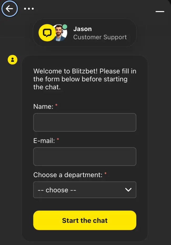 Blitzbet Sport Live Chat