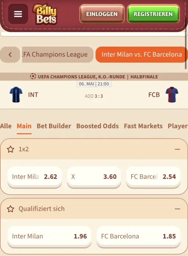 Billybets Sport