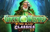 Green Wizard Fire Blaze Logo
