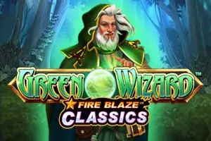 Green Wizard Fire Blaze Logo