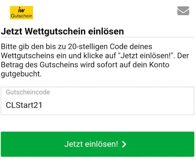 Interwetten Gutscheincode zur Champions League einlösen