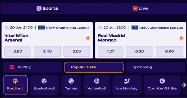 x3Sport Betting Odds