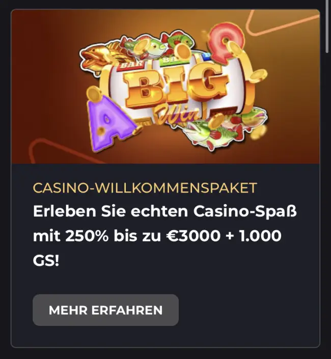 Betizy Casino Bonus