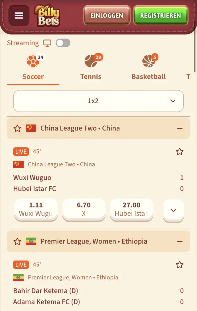 Billybets Sport