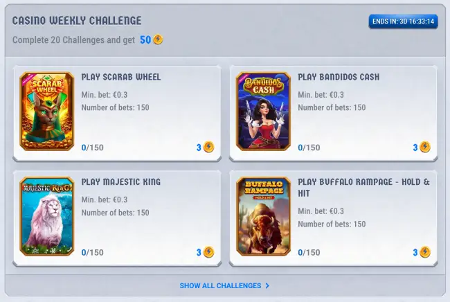 Romibet Casino Challenges