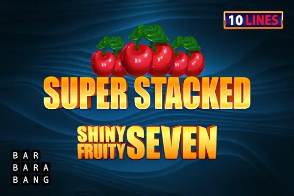 Shiny Fruity Seven 10 Lines Super Stacked Logo