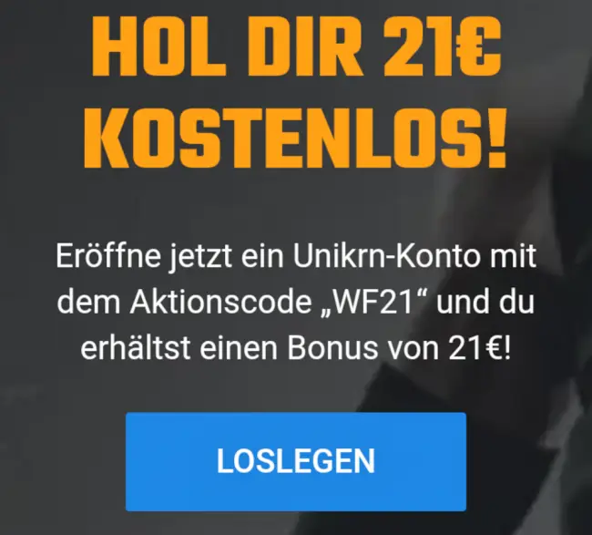 Gutschein Unikrn € 21